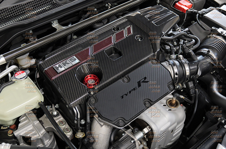 HKS Engine Cover Dry Carbon Fiber - Civic Type-R FK8